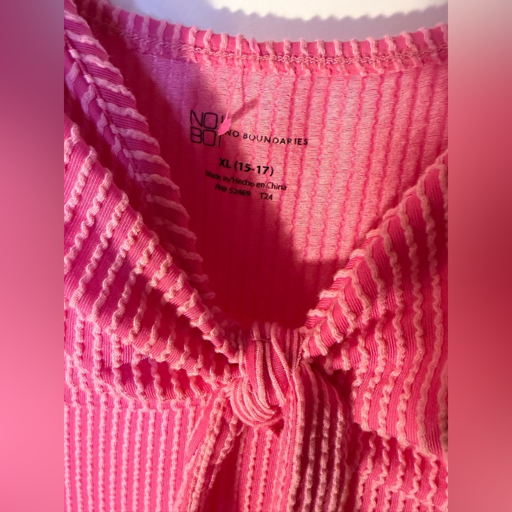No Boundaries Vibrant Pink Midi Dress XL JR SIZE - Picture 2 of 7